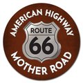Signmission American Highway 66 Circle Corrugated Plastic Sign C-12-CIR-American Highway 66